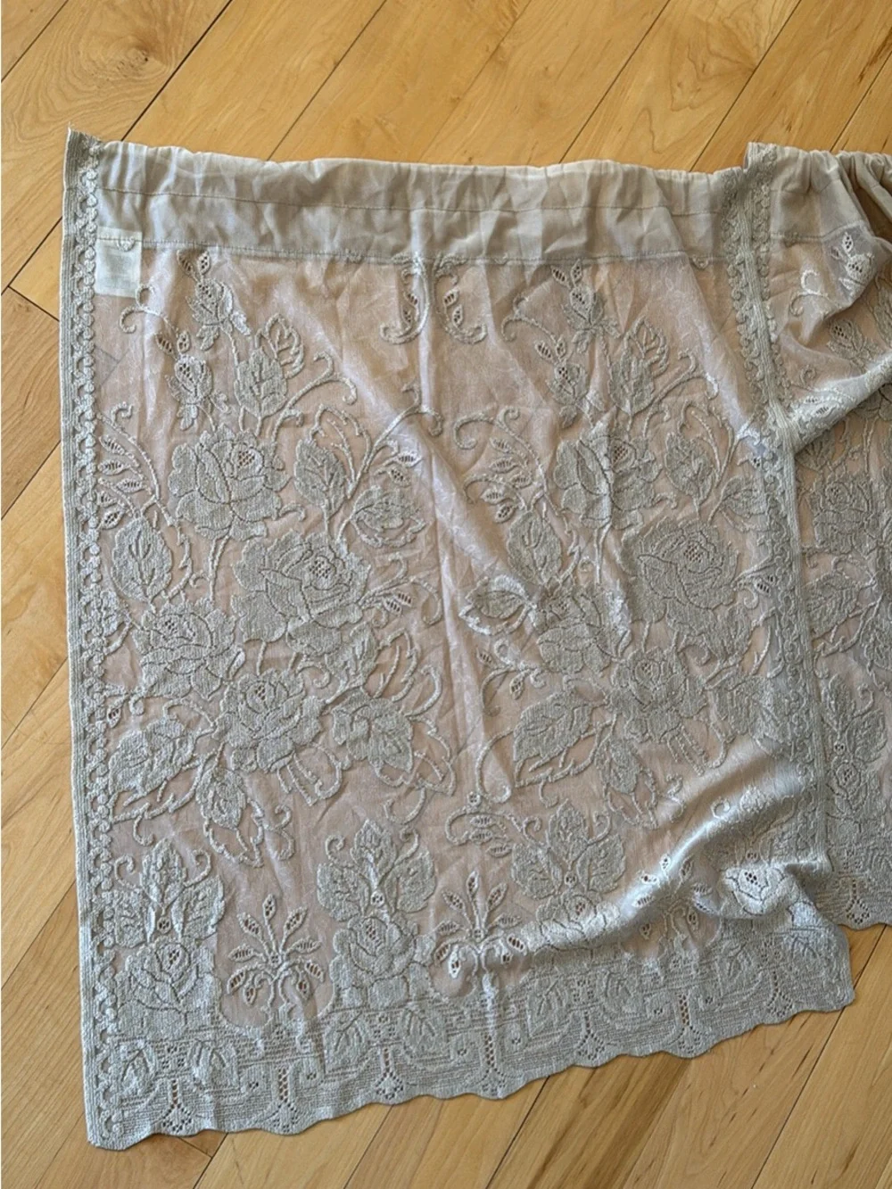 Floral Lace Cafe Curtains